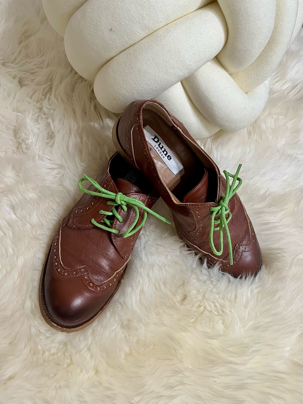 Dune London brown oxfords size 37